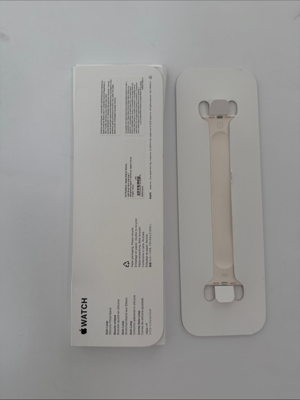 Apple Blush Solo Loop NWT- Pale Pink/Cream
